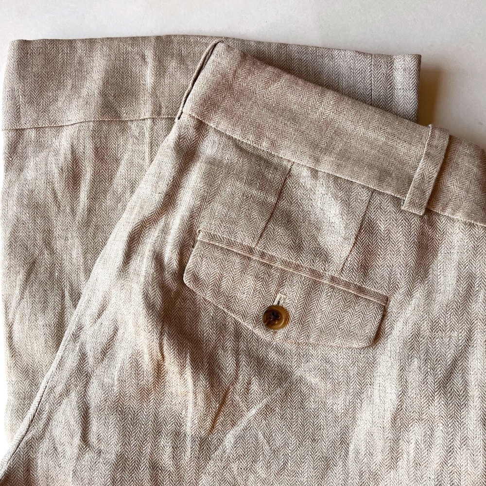 J. Crew Oatmeal Linen Trousers | Size 8 | NWT